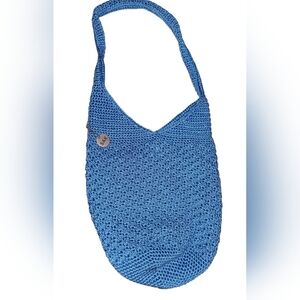 The Sak Vibrant Blue Crochet Shoulder Bag